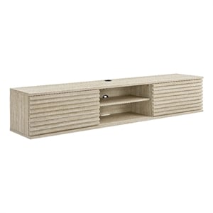 Render Wall-Mount Media Console TV Stand in Travertine