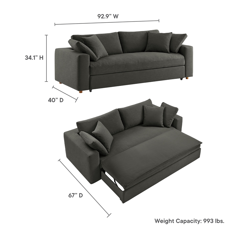 Commix Sleeper Sofa in Gray
