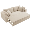 Modway Commix Down Filled Overstuffed Sleeper Sofa w/Throw Pillows - Light Beige