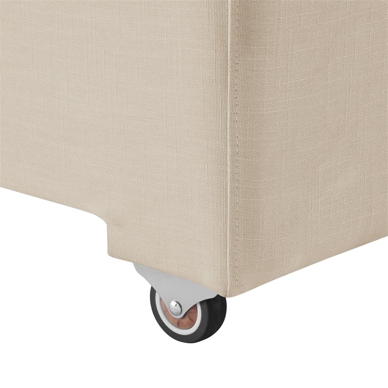 Modway Commix Down Filled Overstuffed Sleeper Sofa w/Throw Pillows - Light Beige