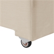 Modway Commix Down Filled Overstuffed Sleeper Sofa w/Throw Pillows - Light Beige