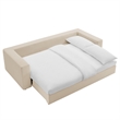 Modway Commix Down Filled Overstuffed Sleeper Sofa w/Throw Pillows - Light Beige