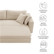 Modway Commix Down Filled Overstuffed Sleeper Sofa w/Throw Pillows - Light Beige