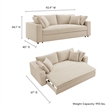 Modway Commix Down Filled Overstuffed Sleeper Sofa w/Throw Pillows - Light Beige