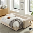 Modway Commix Down Filled Overstuffed Sleeper Sofa w/Throw Pillows - Light Beige