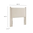 Modway Rael Performance Velvet Upholstered Twin Headboard in Alabaster