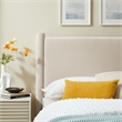 Modway Rael Performance Velvet Upholstered Twin Headboard in Alabaster