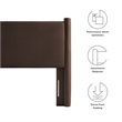 Rael Twin Headboard in Chocolate Brown