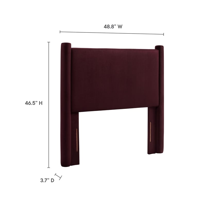 Rael Twin Headboard in Mulberry