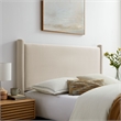 Rael Performance Velvet King Headboard in Alabaster