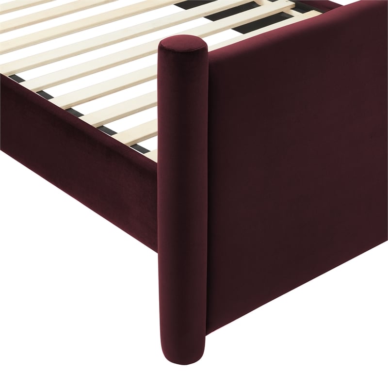 Rael King Platform Bed in Mulberry