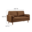 Valour Loveseat in Brown