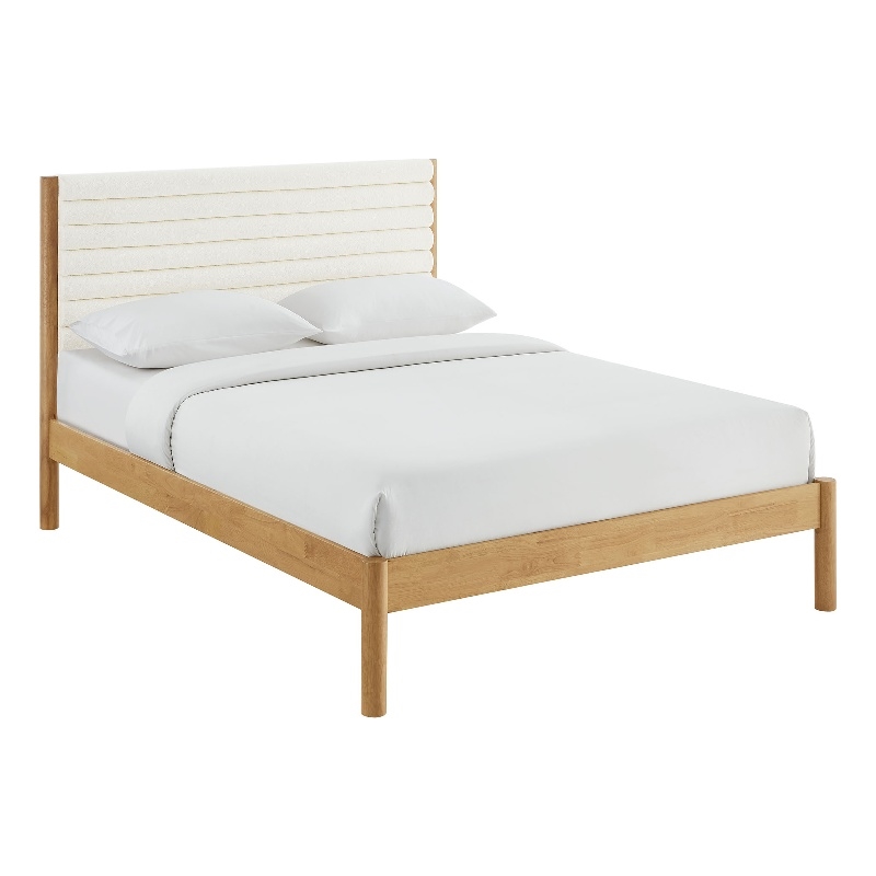 Olea Full Platform Bed in Feather Oak