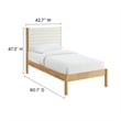Olea Twin Platform Bed in Feather Oak