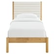 Olea Twin Platform Bed in Feather Oak