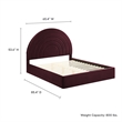 Solana Queen Platform Bed in Mulberry