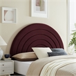 Modway Solana Arched Performance Velvet Upholstered King Headboard in Mulberry