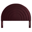 Modway Solana Arched Performance Velvet Upholstered Queen Headboard in Mulberry