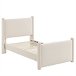 Modway Rael Performance Velvet Upholstered Twin Platform Bed in Alabaster