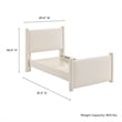 Modway Rael Performance Velvet Upholstered Twin Platform Bed in Alabaster