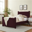 Modway Rael Performance Velvet Upholstered Twin Platform Bed in Mulberry