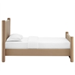 Modway Rael Velvet Upholstered Twin Platform Bed Frame in Taupe