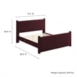 Rael Queen Platform Bed in Mulberry
