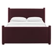 Rael Queen Platform Bed in Mulberry