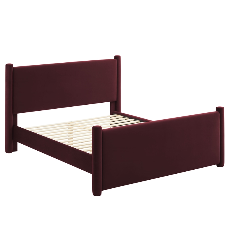 Rael Full Platform Bed in Mulberry