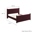 Rael Full Platform Bed in Mulberry