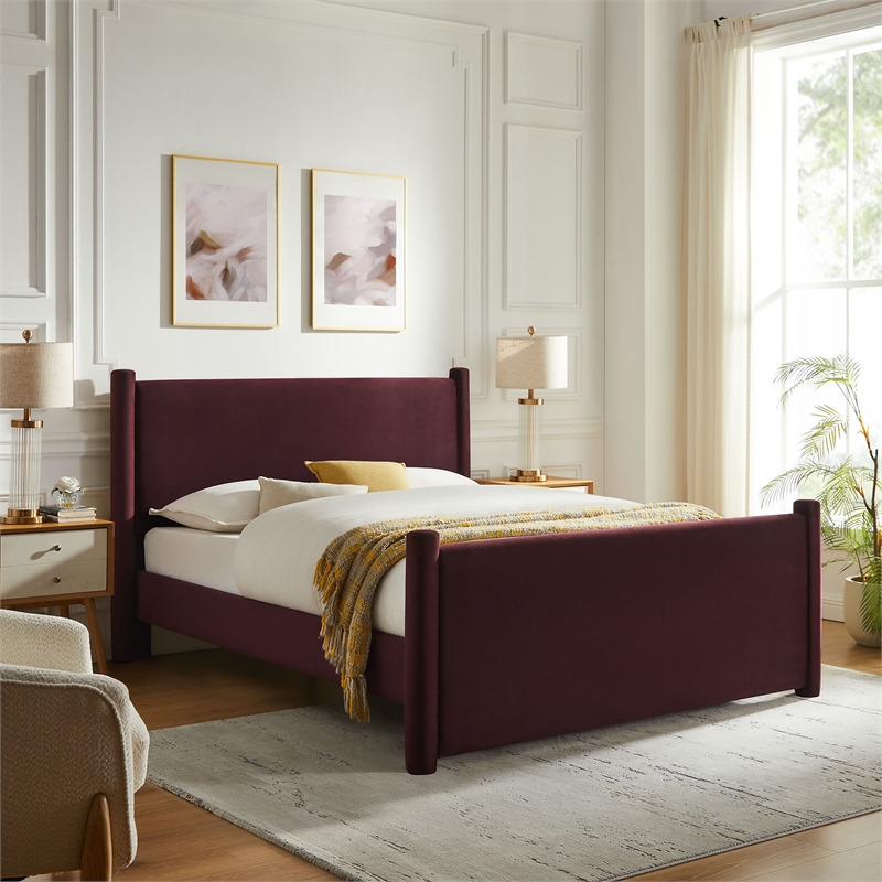 Rael Full Platform Bed in Mulberry