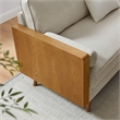 Kellan Sofa in Walnut Heathered Weave Light Beige