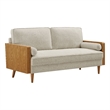 Kellan Sofa in Walnut Heathered Weave Light Beige