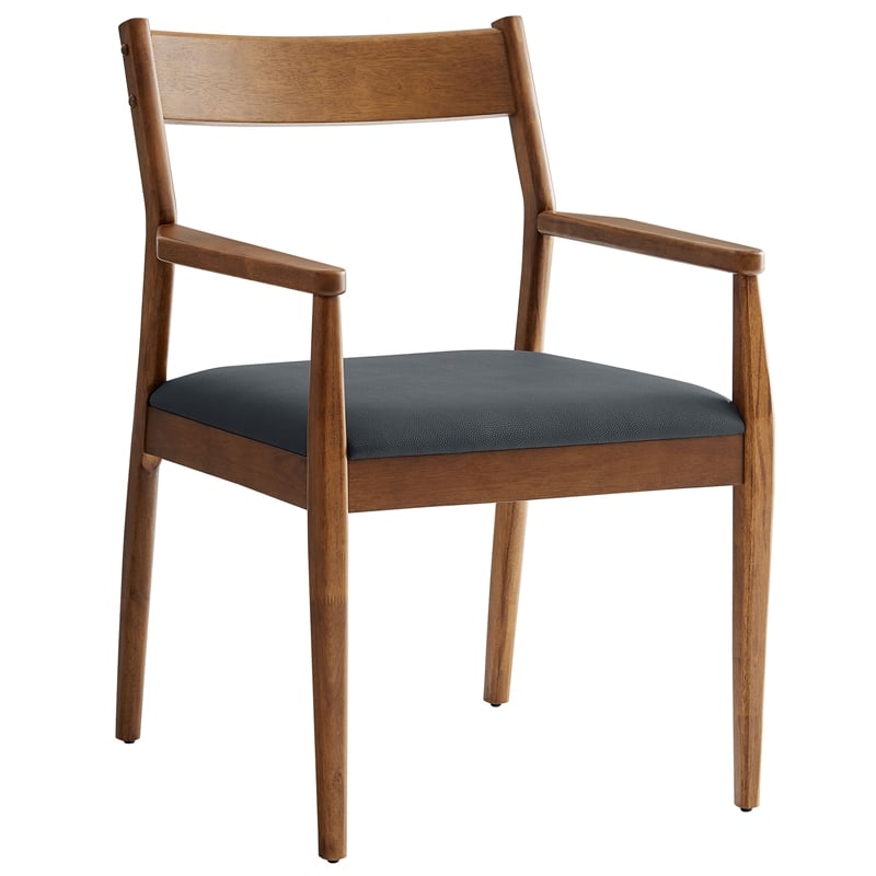 Solara Dining Armchairs Set of 2 in Walnut Black