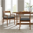 Solara Dining Armchairs Set of 2 in Walnut Black