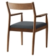 Solara Dining Armchairs Set of 2 in Walnut Black