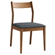 Solara Dining Side Chairs Set of 2 in Walnut Black