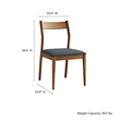 Solara Dining Side Chairs Set of 2 in Walnut Black
