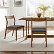 Solara Dining Side Chairs Set of 2 in Walnut Black