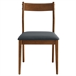 Solara Dining Side Chairs Set of 2 in Walnut Black