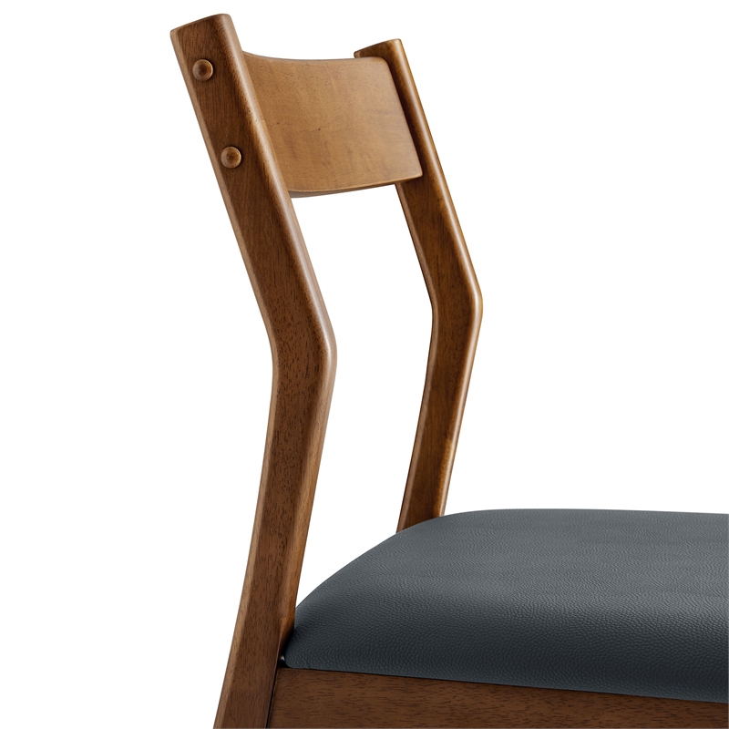 Solara Dining Side Chairs Set of 2 in Walnut Black