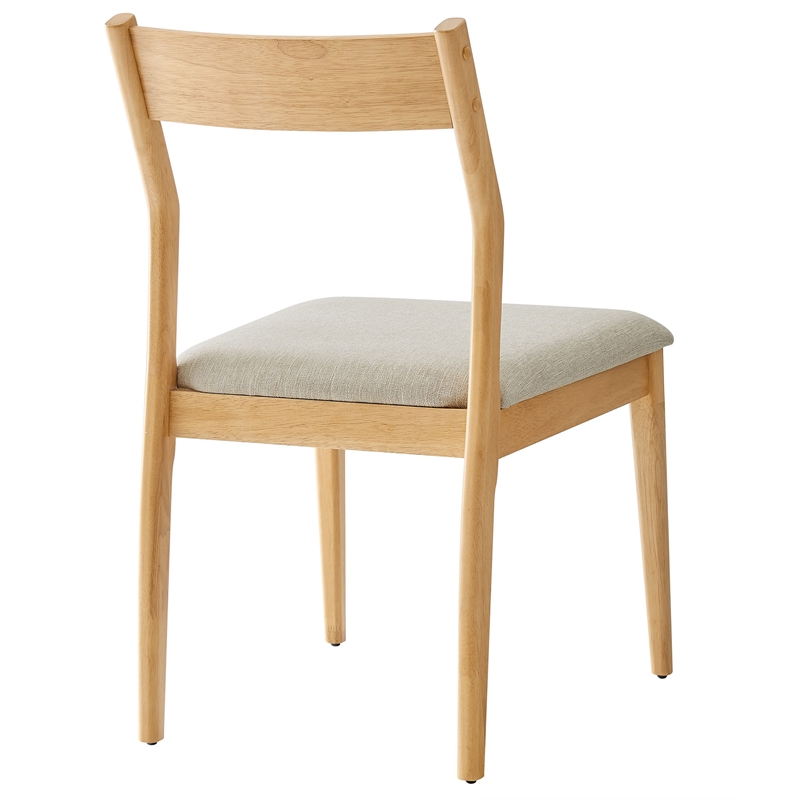 Solara Dining Side Chairs Set of 2 in Natural Heathered Weave Beige