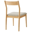 Solara Dining Side Chairs Set of 2 in Natural Heathered Weave Beige