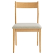 Solara Dining Side Chairs Set of 2 in Natural Heathered Weave Beige