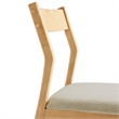 Solara Dining Side Chairs Set of 2 in Natural Heathered Weave Beige