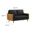 Kellan Loveseat in Walnut Black