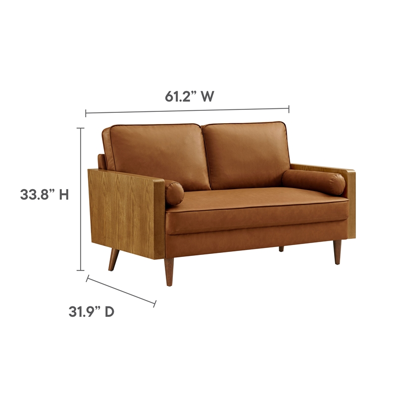 Kellan Loveseat in Walnut Tan