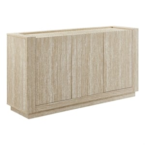Modway Hollis 59&quot 3-Doors Buffet/Sideboard in Travertine Laminate
