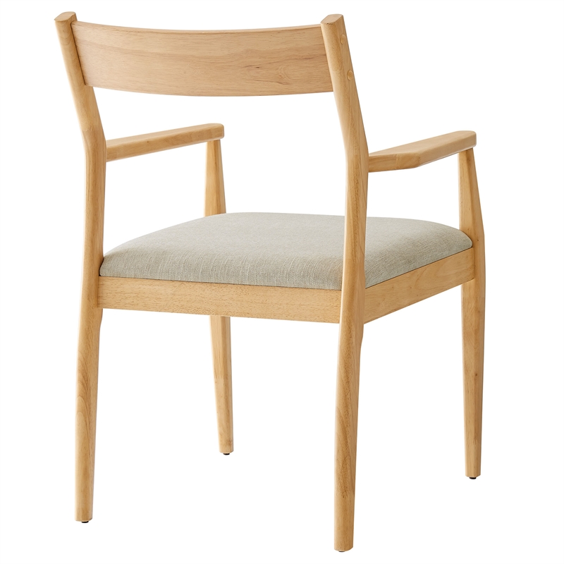 Solara Dining Armchairs Set of 2 in Natural Heathered Weave Beige