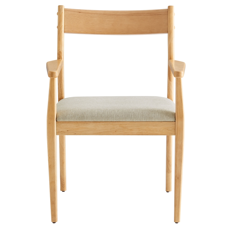 Solara Dining Armchairs Set of 2 in Natural Heathered Weave Beige